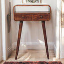 Solid Wood Curved Console Table by HouseOfZazla