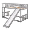 Low Bunk Bed With Slide, Fence And Ladder by HouseOfZazla