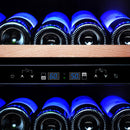 15 Inch Wine Cooler Refrigerators 28 Bottle Fast Cooling Low Noise Wine Fridge with Professional Compressor Stainless Steel, Digital Temperature Control Screen Built-in or Freestanding