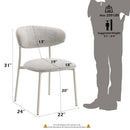 Kalam - Side Chair (Set of 2) - Gray Fabric & Beige