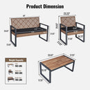 4 Piece Patio Furniture Set With Acacia Wood Table Top And Cushions by Unique Piece Furniture