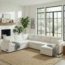 Convertible U-Shaped Sectional Sofa Bed With Reversible Chaise by HouseOfZazla