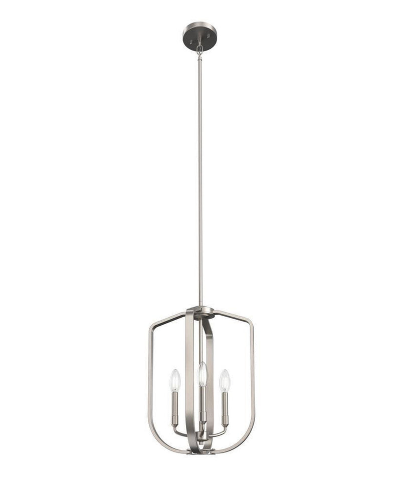 Ettore 14"W 3-Light Pendant Light Fixture by Kichler Brushed Nickel Finish