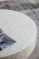 Unique Capiz Coffee Table & Pedestal Base by HouseOfZazla