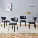 Minimalist Ergonomic Dining Chair With Curved Backres (Set of 4) by Unique Piece Furniture