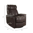 Bentley - Swivel Glider Recliner With Manual Adjustable Headrest & Footrest by HouseOfZazla