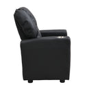 Sally Deluxe Kids Recliner Chair With Cup Holder - Black by HouseOfZazla