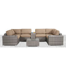 Modern Patio Rattan Sectional Set With Cushions by Unique Piece Furniture