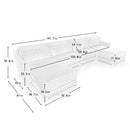 Stylish Sofa With Ottoman And Lumbar Pillows, Ergonomic Design
