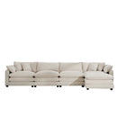 Modern Oversized Modular Cushion Sofa With Ottoman, Low Back, Deep Seating Sofa Set by Unique Piece Furniture