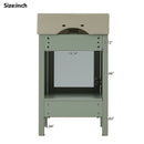 Bathroom Vanity With Ceramic Sink And Ample Storage, Ideal For Small Bathrooms by HouseOfZazla