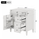 Bathroom Vanity With 2 Drawers And Tip-Out Drawer, Storage Cabinet by Unique Piece Furniture
