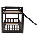 Bunk Bed With Convertible Ladder And Slide by HouseOfZazla