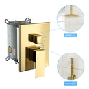 Modern Dual Shower Head System With 16" Ceiling Mount Finish, Stainless Steel And Brass by HouseOfZazla
