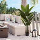 2025 New adhesive fabric traveler banana leaf 15 leaf home decoration indoor decoration artificial green plant 2pcs/set