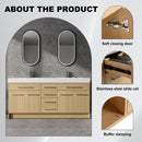 Freestanding Bathroom Vanity With Resin Sink, Soft-Closing Doors And Drawers by HouseOfZazla