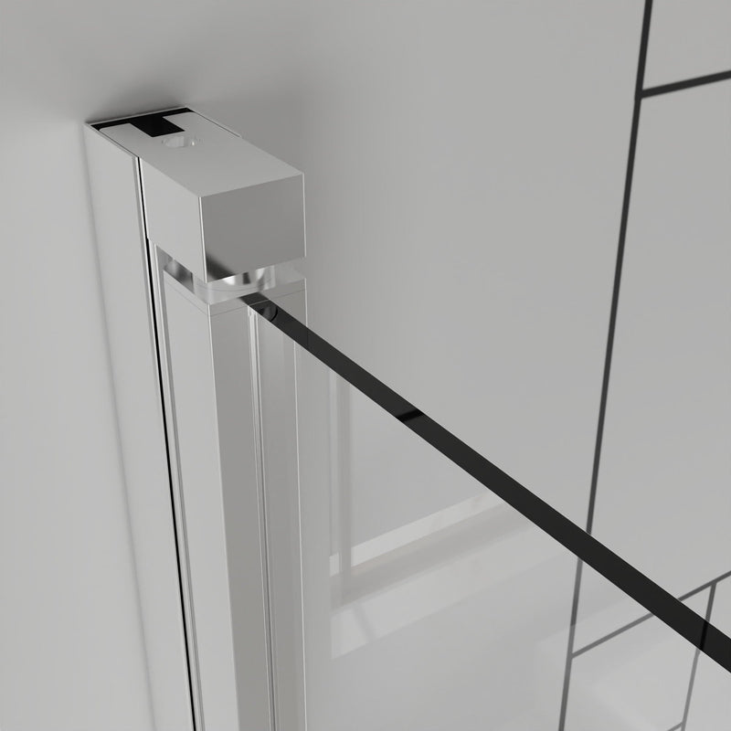 Frameless Bi Fold Shower Doors 30" W X 72" H - Chrome, photo 9 of 10