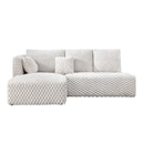 Manya - Sectional Sofa - Ivory by HouseOfZazla