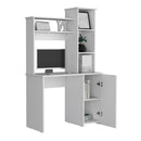 Carson Computer Desk with Hutch, Single Door Cabinet, and Shelves