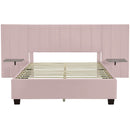 Upholstered Platform Bed With Big Headboard by Unique Piece Furniture