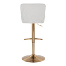 Henry - Contemporary Adjustable Barstool With Swivel With Rounded T Footrest (Set of 2)