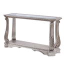 Northville - Sofa Table - Clear Glass & Antique Silver