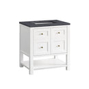 James Martin Breckenridge 30" Single Bathroom Vanity, Bright White