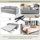80.7" 2-in-1 Sofa Bed Sleeper with Large Memory Mattress(63"x70.9x3.3 inch), for Living Room Spaces Bedroom