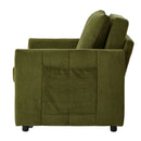 Upholstered Convertible Sleeper Sofa With 5 Position Backrest, Side Pockets, Storage by HouseOfZazla