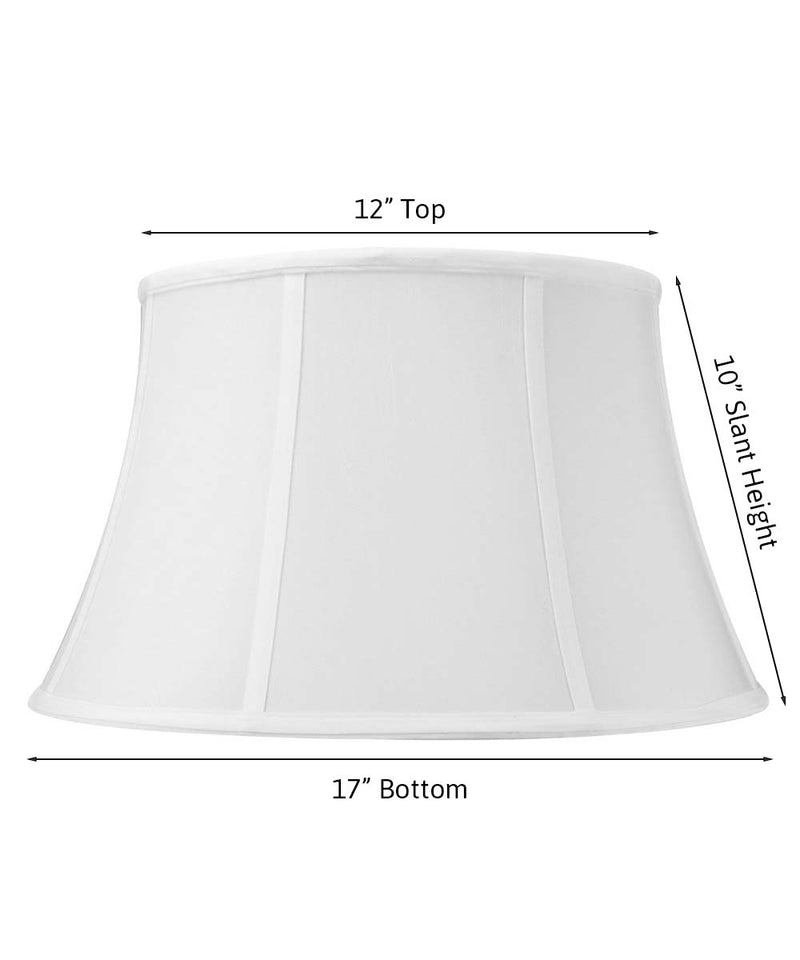 17"W x 10"H White Floor Shantung Lampshade