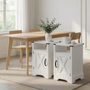 Farmhouse Nightstand, Charging Station & Storage by HouseOfZazla