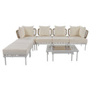 Walker Edison | Outdoor 8-Piece Sectional Sofa Set