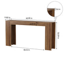 Farmhouse Style Extra Long Walnut Console Table by Unique Piece Furniture