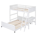 Full Over Full Bunk Bed With Desk