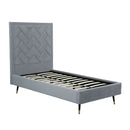 Crosby - Bed With Upholstered Headboard And Slats by HouseOfZazla