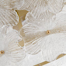 19-Inch Floral Glass Ceiling Fan with ABS Blades
