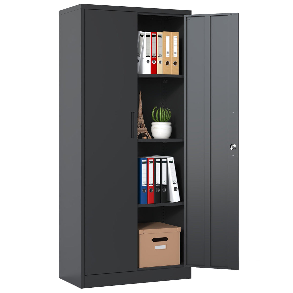 Heavy Metal Garage Storage Cabinet With Locking Doors, Steel, Adjustable Shelves, photo 28 of 34