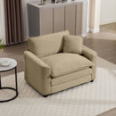 Modern Classic Fabric Single Chair Deep Seat Sofa With Pillow