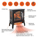 3D Flame Electric Infrared Quartz Fireplace Stove With Remote Control by Unique Piece Furniture