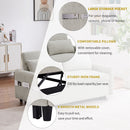 Pull Out Sleep Sofa Bed Loveseats Sofa Couch With Adjsutable Backrest, Storage Pockets, 2 Soft Pillows, USB Ports For Living Room, Bedroom, Apartment, Office by HouseOfZazla