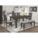 Erskin - Upholstered Dining Bench With Button Tufted Cushion - Dark Gray by HouseOfZazla