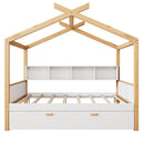 House Bed With Bookshelf Storage by HouseOfZazla