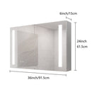LED Medicine Cabinet With Mirror, Double Door With Defogger, Dimmer, Surface Mount by HouseOfZazla
