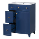 Transitional Style Bathroom Vanity Cabinet With Ceramic Sink by HouseOfZazla