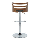 Cosi - Mid Century Modern Adjustable Barstool With Swivel & Rounded T Footrest (Set of 2) by HouseOfZazla