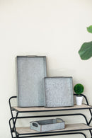Decorative Galvanized Nesting Trays (Set of 3) - Gray by HouseOfZazla