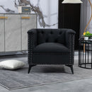 Accent Chair Living Room Chairs Single Sofa Chair,Arm Chairs with Linen Fabric, Mid Century Accent Arm Chairs Comfy Reading Lounge Club Armchair for Bedroom Office Study