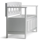 Amherst Solid Wood Entryway Storage Bench in White