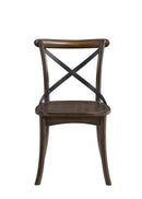 Kaelyn - Metal Side Chair (Set of 2) - Dark Oak by HouseOfZazla
