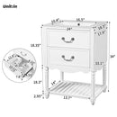 Wave Design Bathroom Vanity With Sink, 2 Drawers And Open Shelf by Unique Piece Furniture